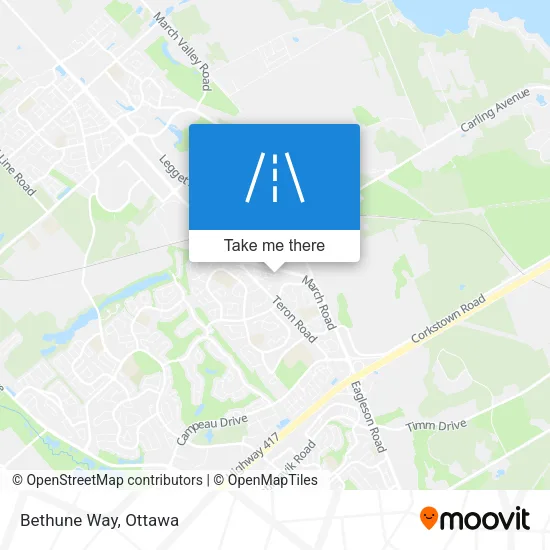 Bethune Way map