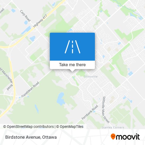 Birdstone Avenue map