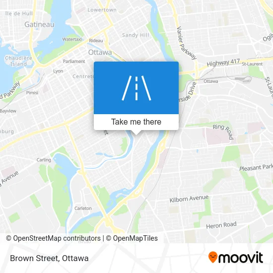 Brown Street map