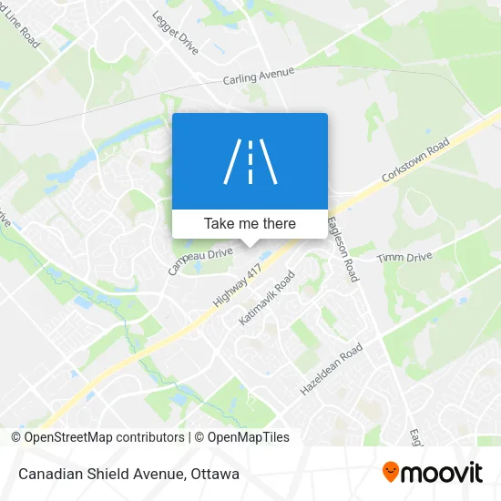 Canadian Shield Avenue map