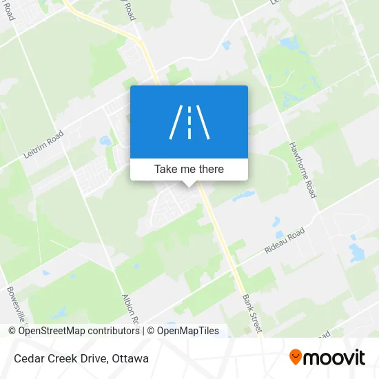 Cedar Creek Drive map