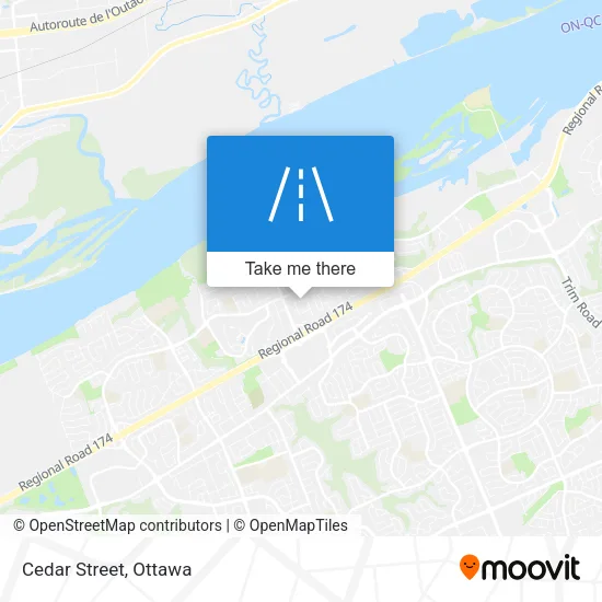 Cedar Street map