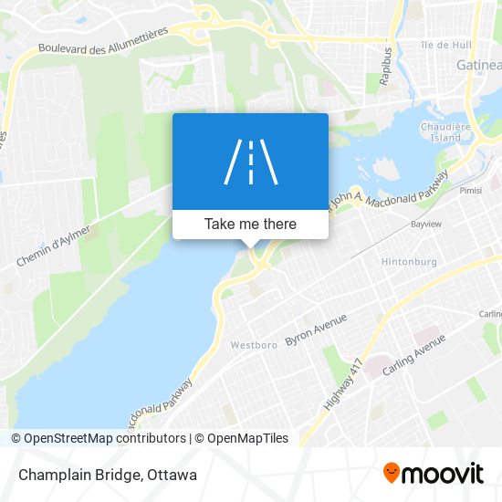 Champlain Bridge map