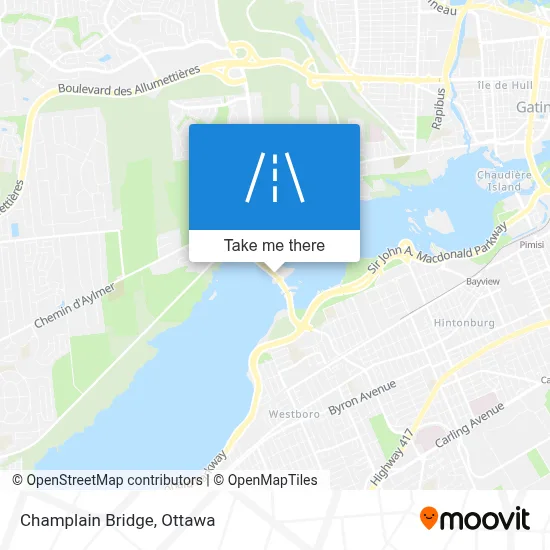 Champlain Bridge map