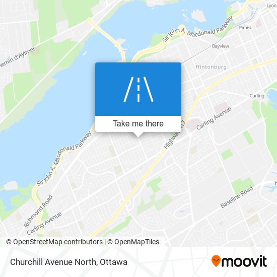 Churchill Avenue North map