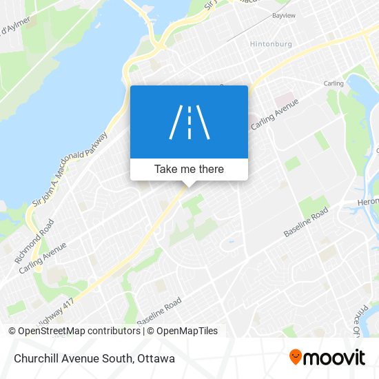 Churchill Avenue South map