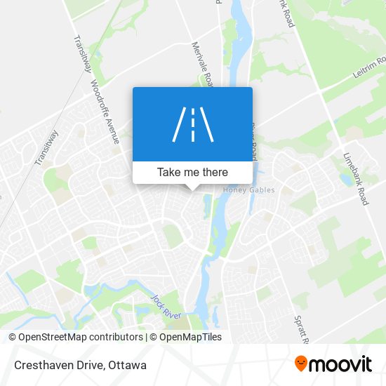 Cresthaven Drive map