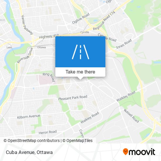 Cuba Avenue map