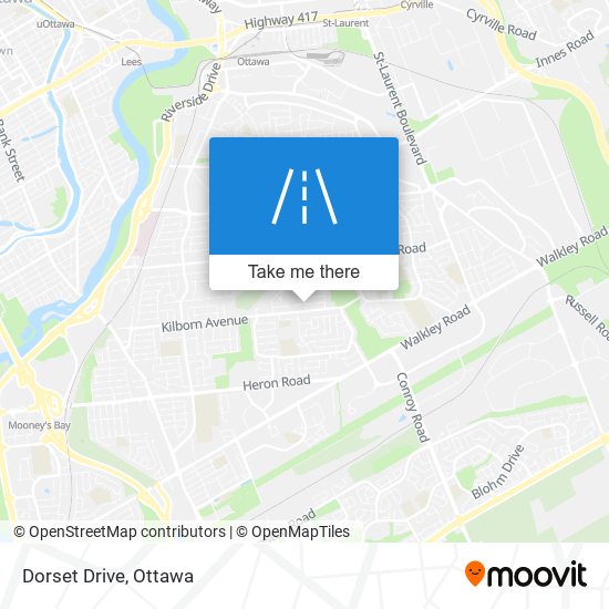 Dorset Drive map