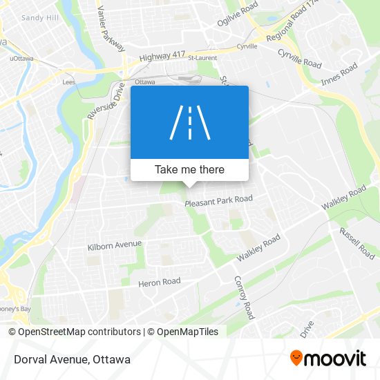 Dorval Avenue map