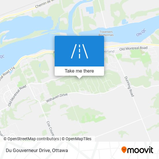 Du Gouverneur Drive map