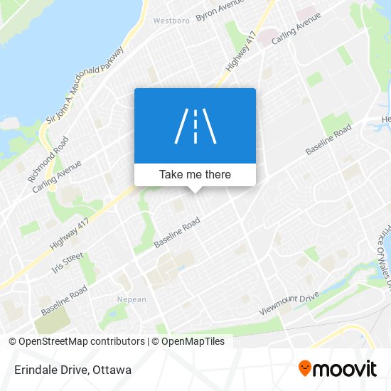 Erindale Drive map