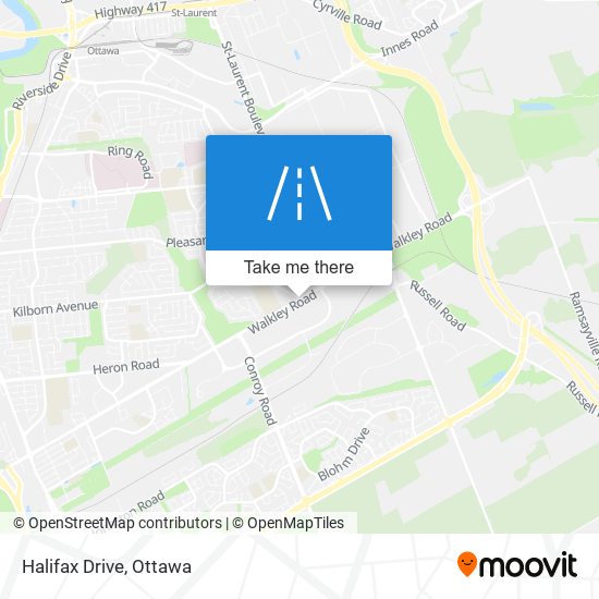 Halifax Drive map