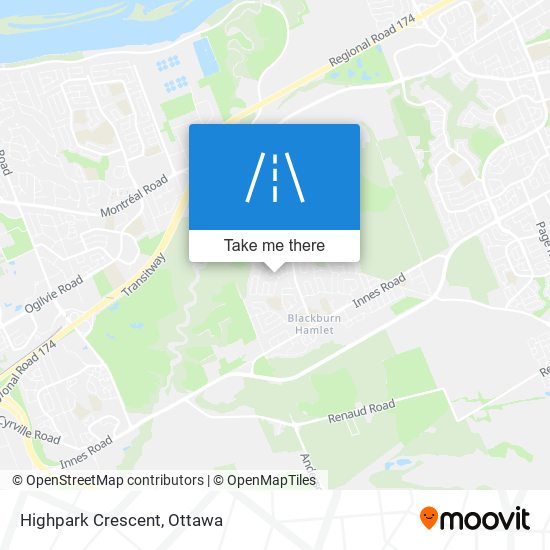 Highpark Crescent map