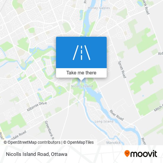 Nicolls Island Road map