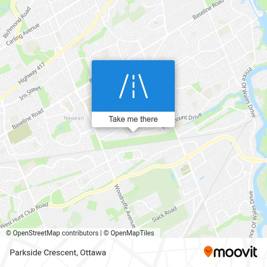 Parkside Crescent map