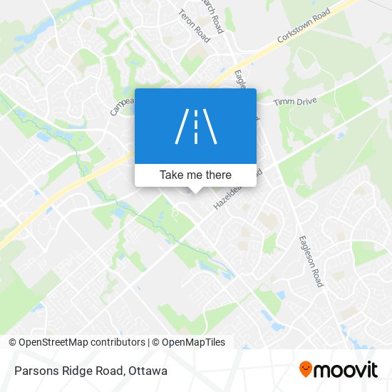 Parsons Ridge Road map