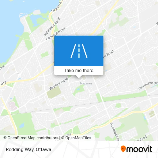 Redding Way map