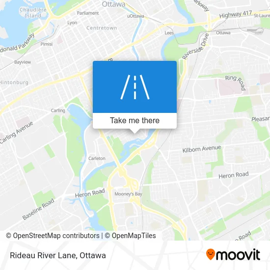 Rideau River Lane map