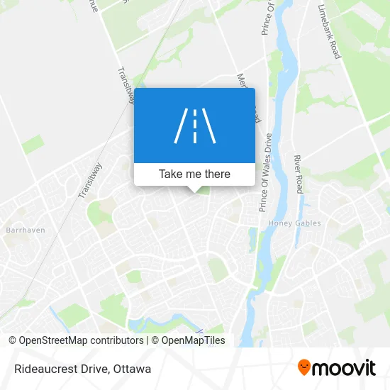 Rideaucrest Drive map