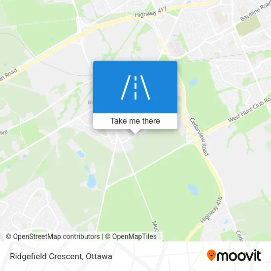 Ridgefield Crescent map