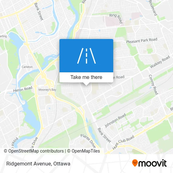 Ridgemont Avenue map