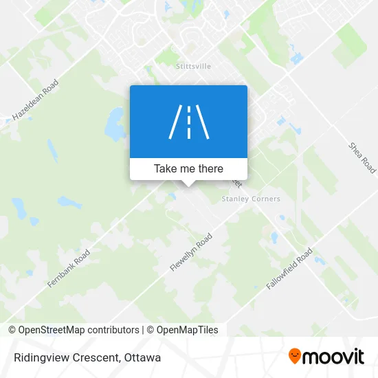 Ridingview Crescent map
