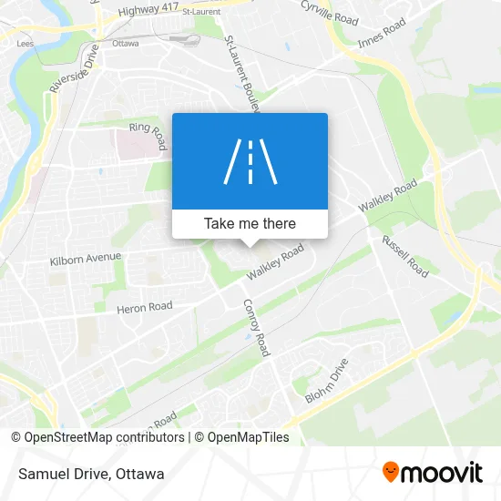Samuel Drive map
