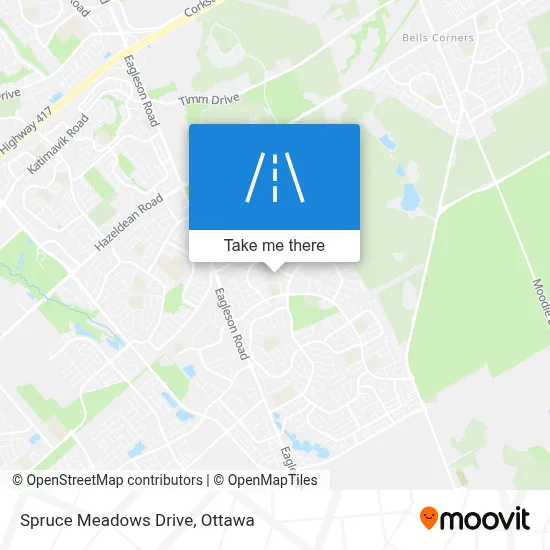 Spruce Meadows Drive map