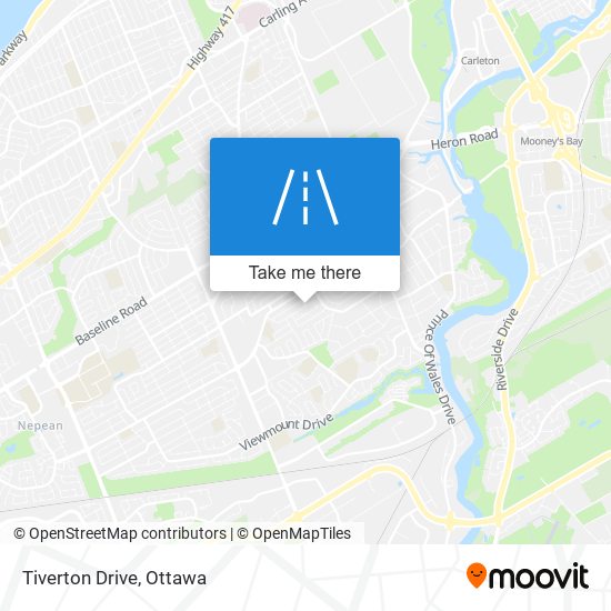 Tiverton Drive map
