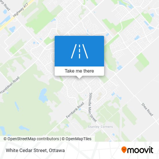 White Cedar Street map