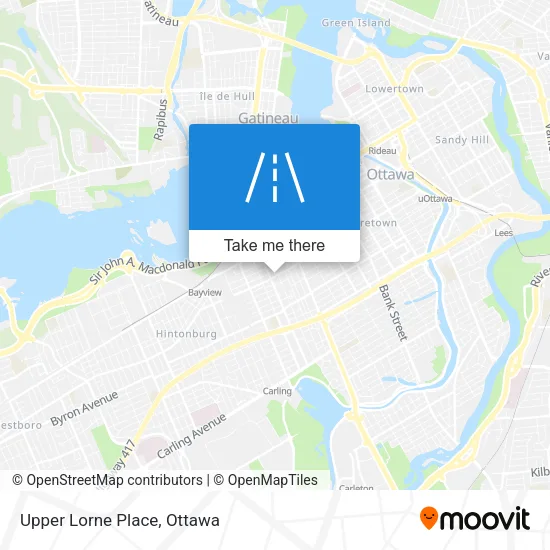 Upper Lorne Place map