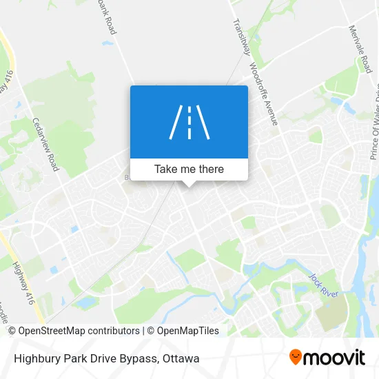 Highbury Park Drive Bypass map