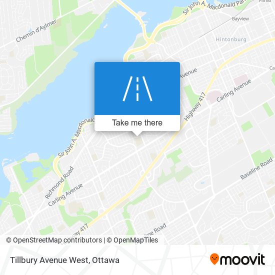 Tillbury Avenue West map