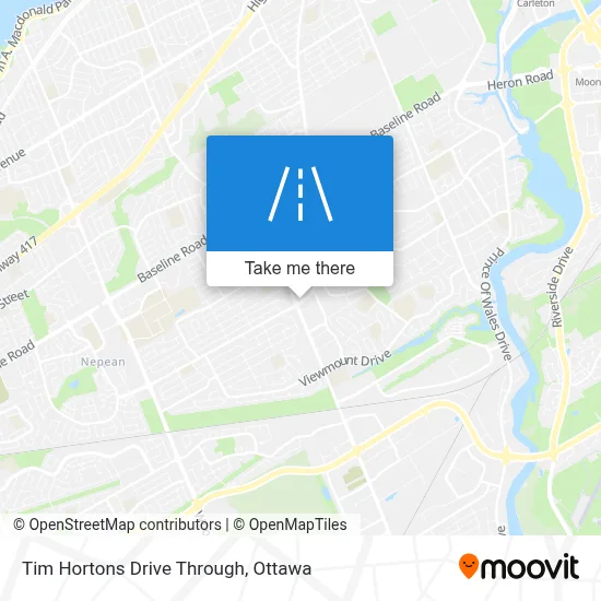 Tim Hortons Drive Through map