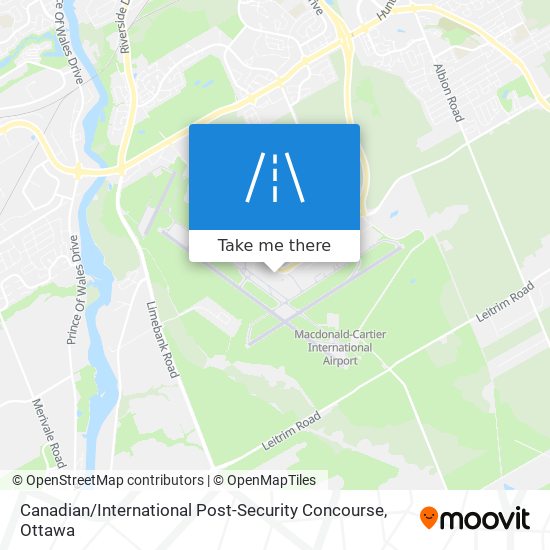 Canadian / International Post-Security Concourse map