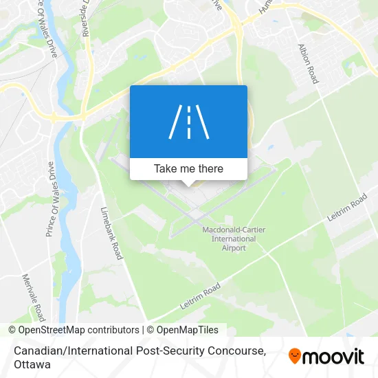Canadian / International Post-Security Concourse map