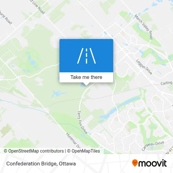 Confederation Bridge map