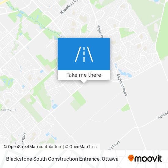 Blackstone South Construction Entrance map