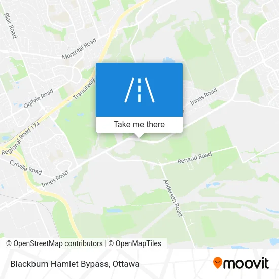 Blackburn Hamlet Bypass map