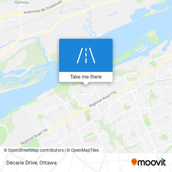 Décarie Drive map