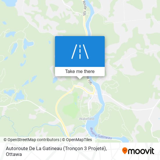 Autoroute De La Gatineau (Tronçon 3 Projeté) map