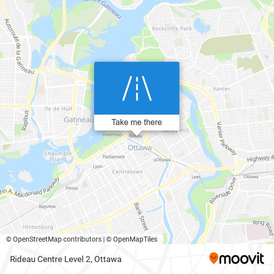 Rideau Centre Level 2 map