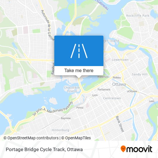 Portage Bridge Cycle Track map