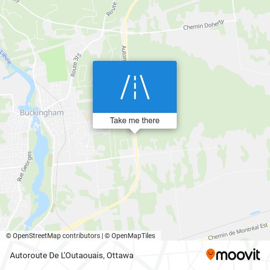 Autoroute De L'Outaouais plan