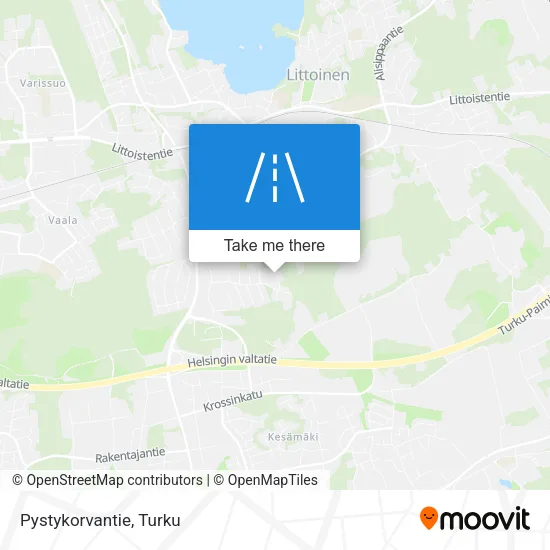 Pystykorvantie map