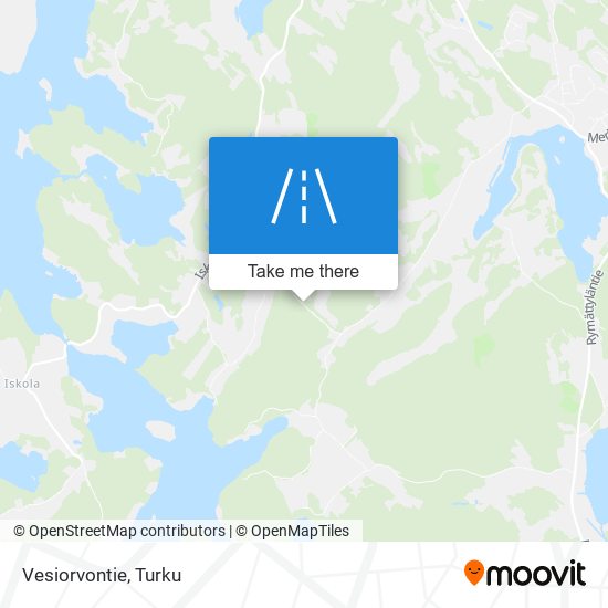 Vesiorvontie map