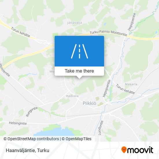 Haanväljäntie map