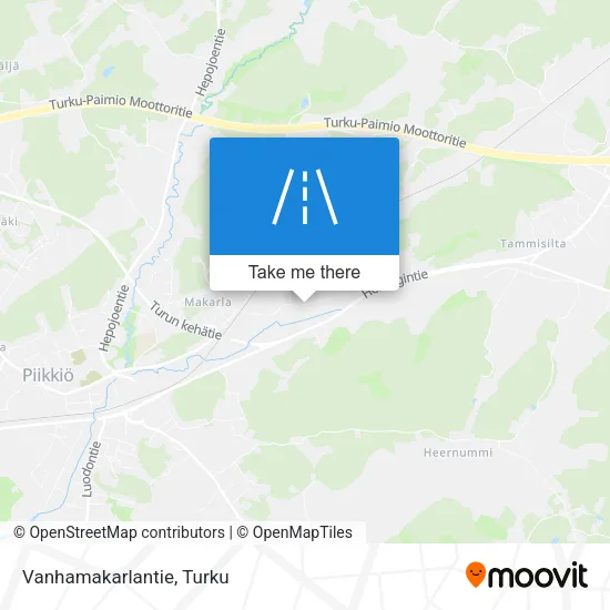Vanhamakarlantie map