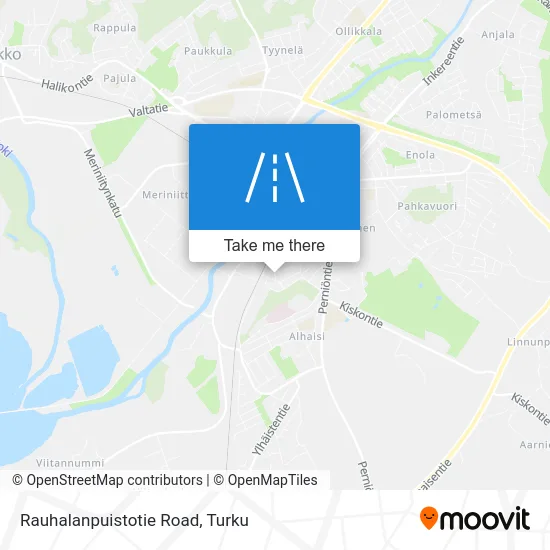 Rauhalanpuistotie Road map